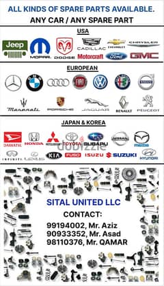 ALL KINDS OF SPARE PARTS AVAILABLE 0