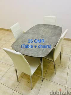 dining table with 4 chairs. 0