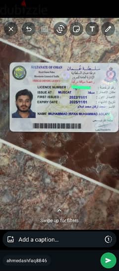 I have medical diploma from Pakistan and I have oman driving licence 0