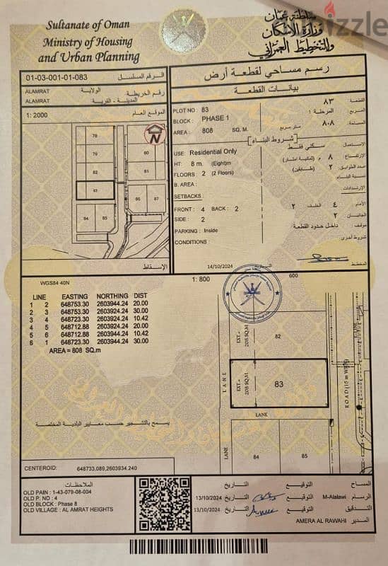 808 sqm amazing corner land amerat ركن مذهل أرض العامرات 2