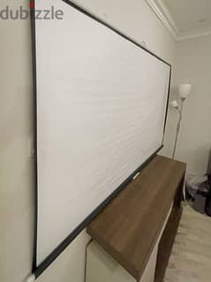 120 inch projector screen, used for only two days, 0