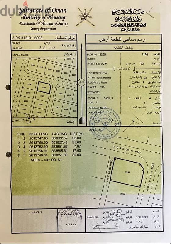 انا المالك_ للبيع أرض كورنر في بركاء الدهس الجديدة 0