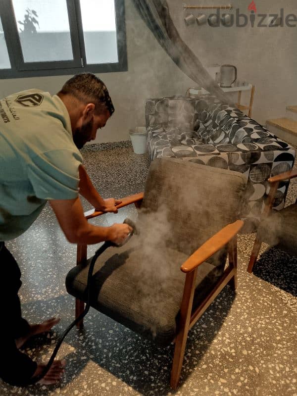 تنظيف كنبات مع التعقيم Sofa cleaning with sterilization 7