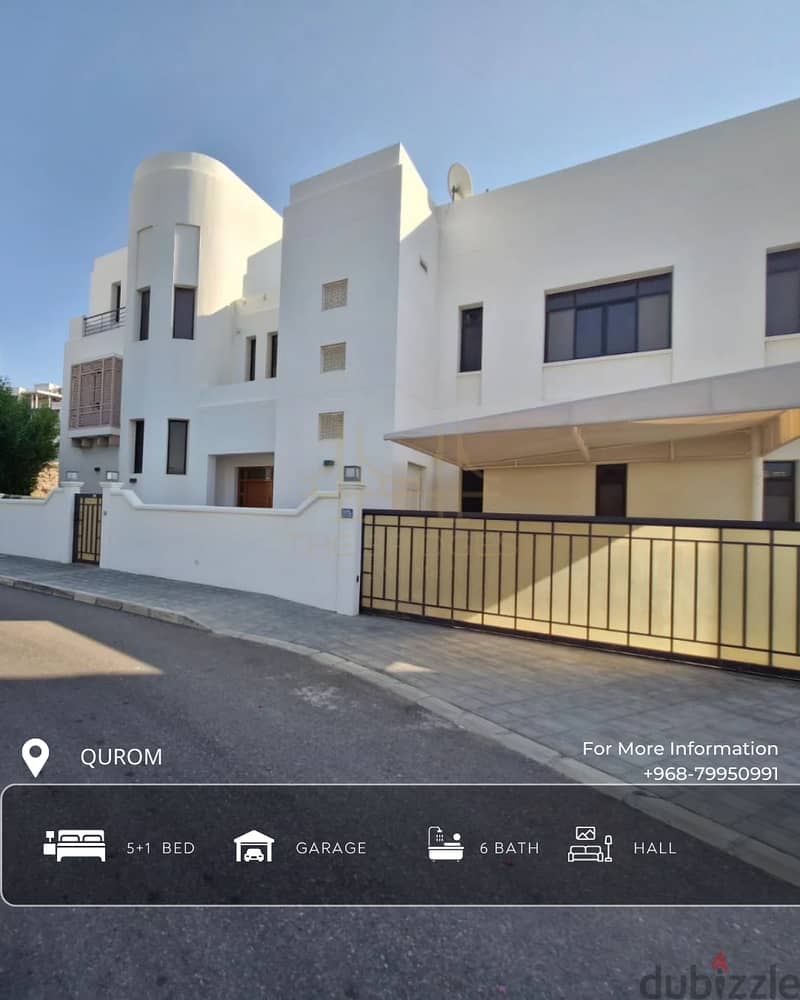 5 BR + 1 Maid’s Room Well Maintained Villa in Qurum with Balconies 0