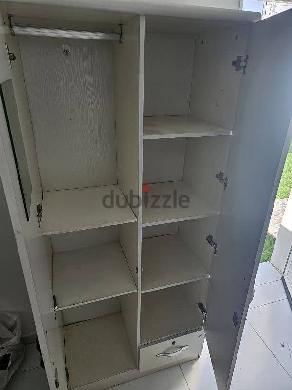 2 door white wardrobe/ cupboard 3