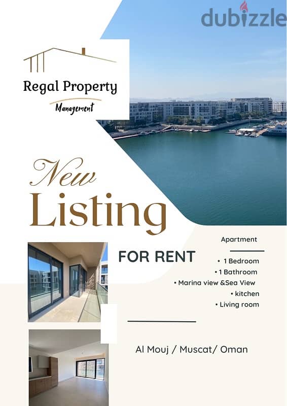 This apartment is a marina and sea view, for rent, at Al Mouj Muscat. 0