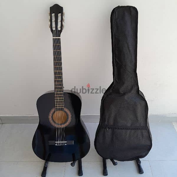 new classical guitar!38-inch with bag!جيتار كلاسيكي جديد! 1