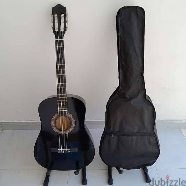 new classcal guitar with bag! Delivery!جيتار كلاسيكي جديد مع حقيبة! 1