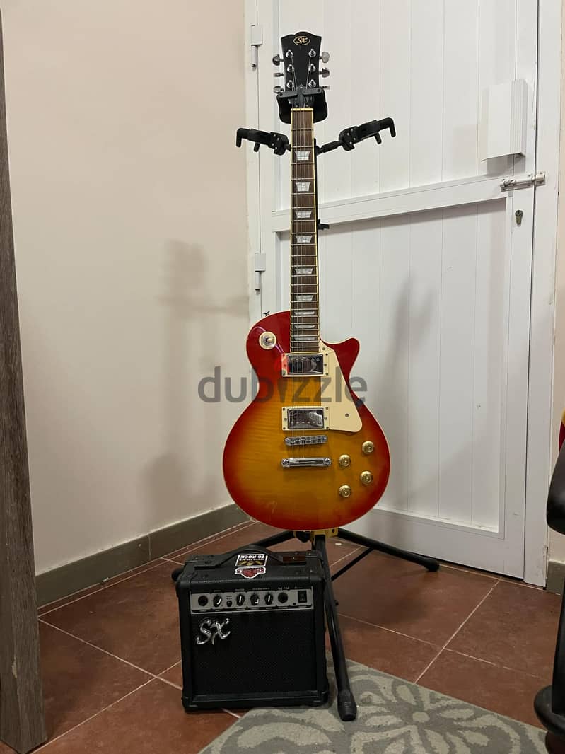 SX Electric Guitar(Les Paul Copy) with Guitar Amplifier 0