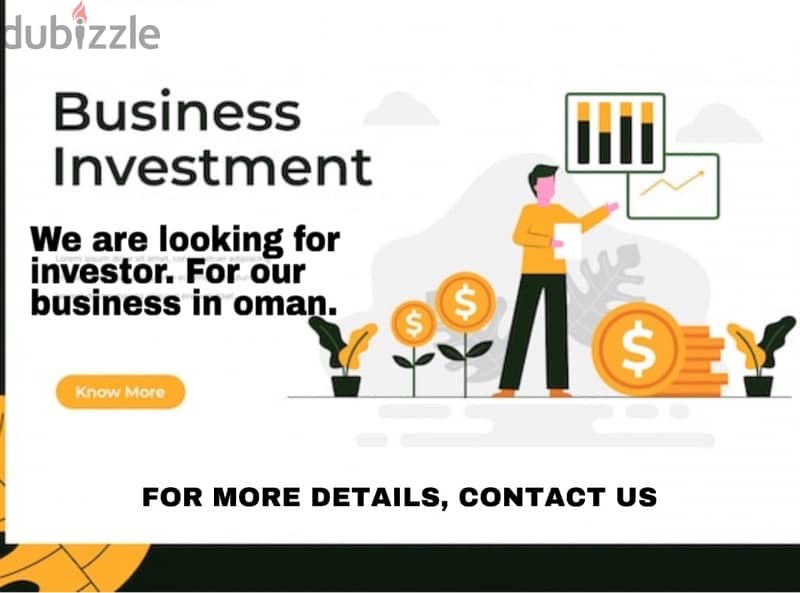 we are looking for a investor for our business shop 0