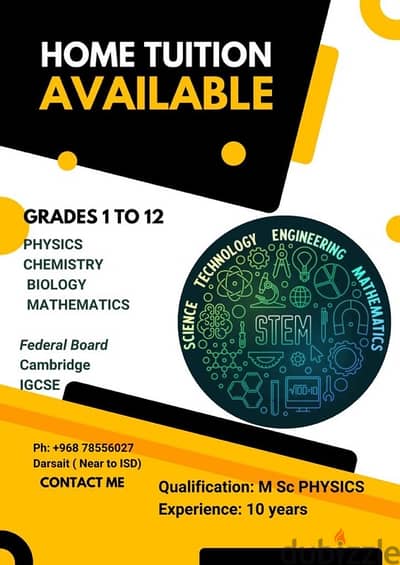 Science &Mathematics Tuition