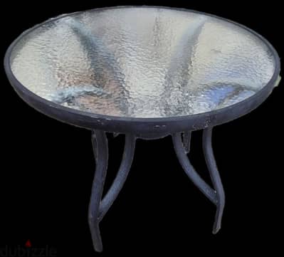 outdoor glass table