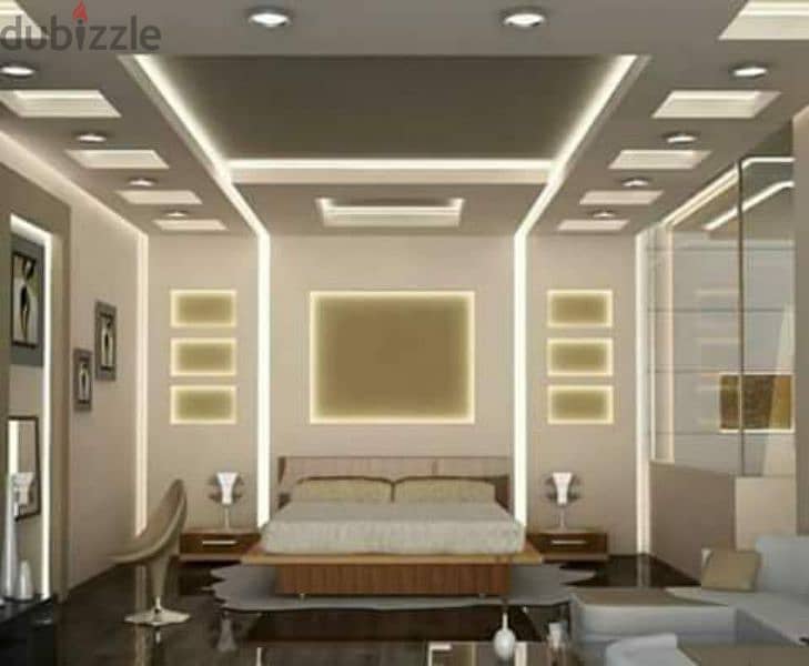 work gypsum board and fal celling for home or office decoration . 2