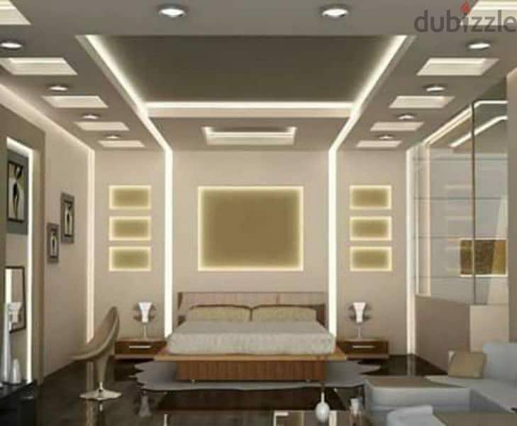 work gypsum board and fal celling for home or office decoration . con 1