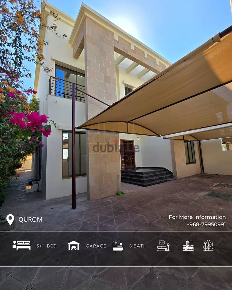 AL QURUM | LUXURIOUS 5+1BR VILLA WITH PRIVATE POOL 0