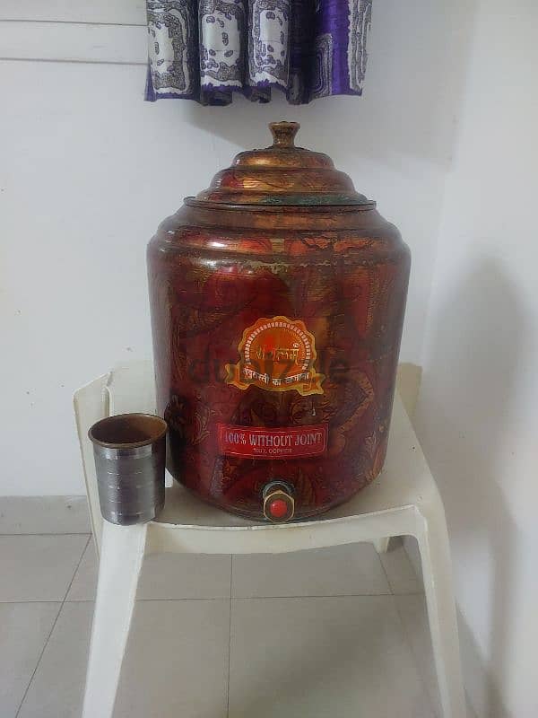 copper water pot 15 litter. . . copper good for health. many more items 0