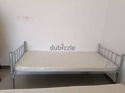 Single Metal Bed With New Medicated Mattress For Sale 20 OMR