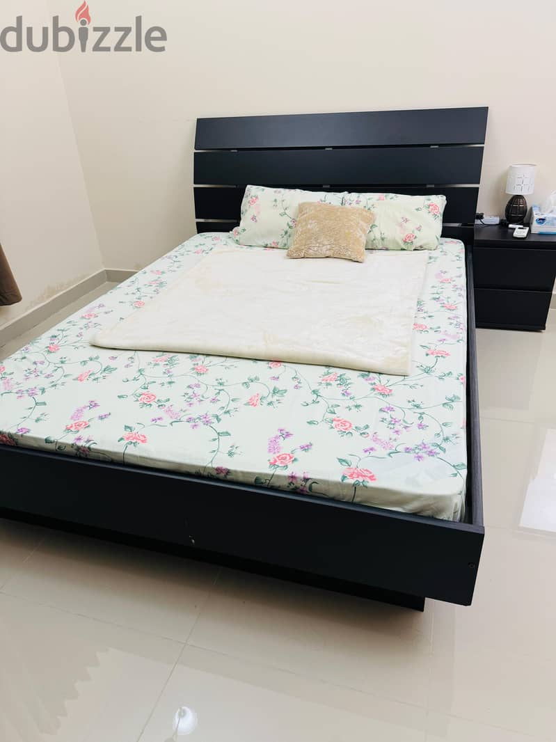 Bed,  Mattress, Side Table Mirror For Sale 2