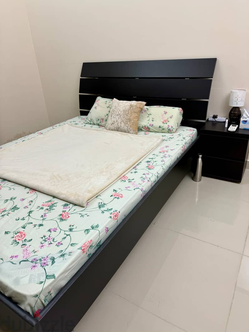 Bed,  Mattress, Side Table Mirror For Sale 4