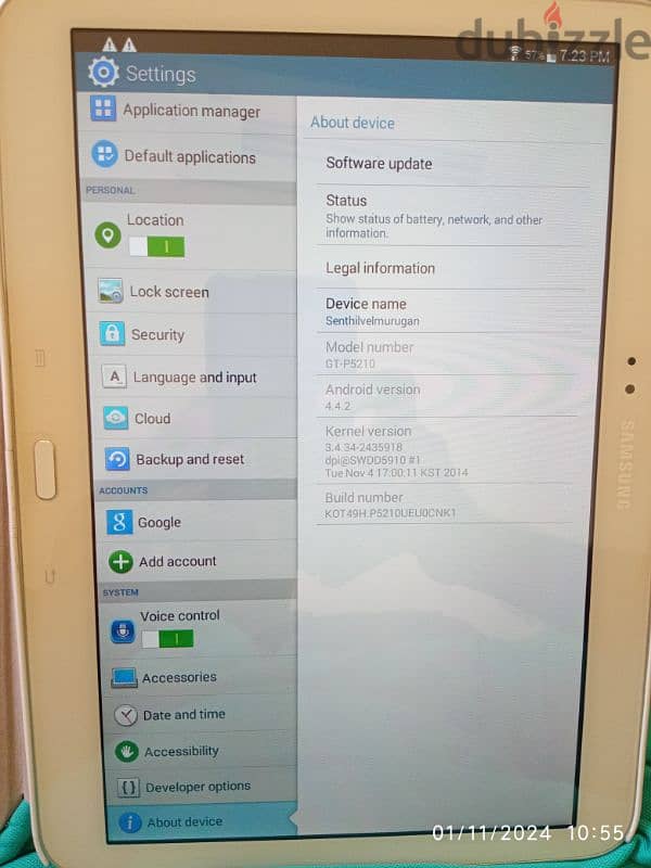 Samsung Tab 3, 10.1", 16 GB memory for sale in excellent condition 1