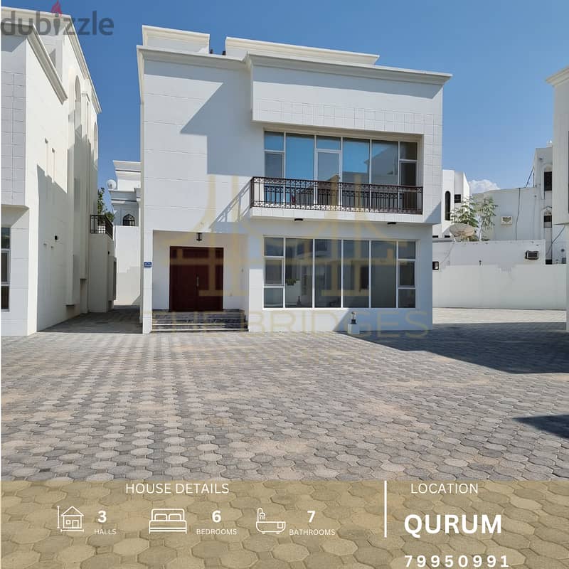 Spacious 6 BR Compound Villa Available for Rent in Al Qurum 0