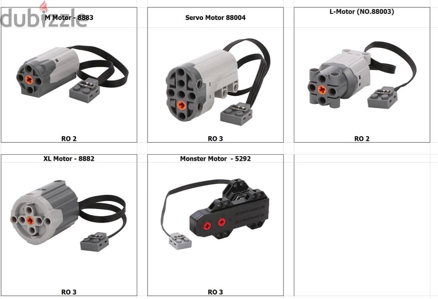 LEGO (equivalent) TECHNICs MOTOTRS and ACCESSORIES 3