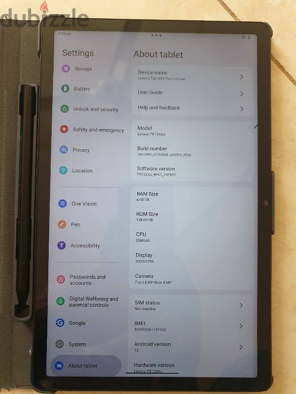 lenovo tab M10 Plus 3rd Gen 3