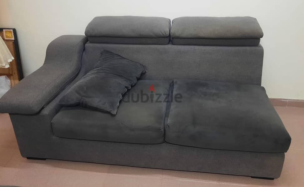 2 Year Used Sofa with Pillow ( 2 Piece) for Sale @ 30 OMR 1