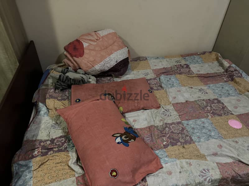 Double cot with mattress 2