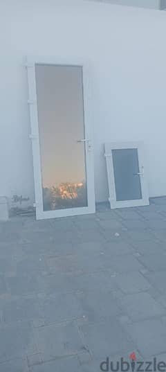 fiber door and window good condition 0