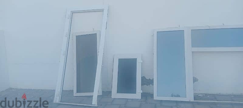 fiber door and window good condition 1