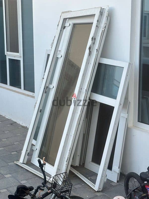 fiber door and window good condition 2