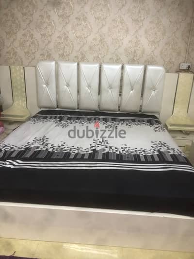 super king size bed +mattress (190*210) for sale with side tables