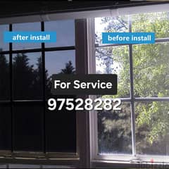 Window Glass Sticker Installation Service / Frosted Black tint Film 0