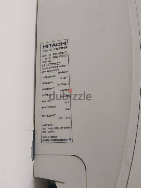 Hitachi split AC 2.5 Ton 65 RO 1