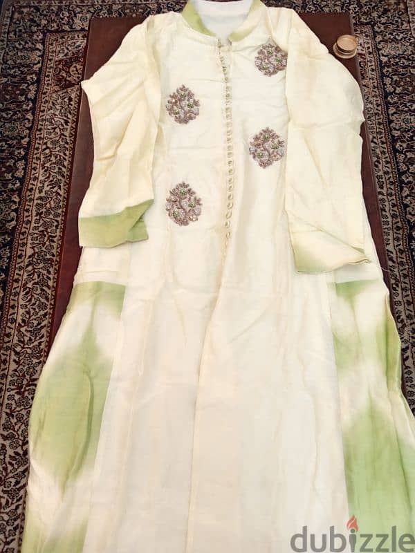 chanderi cotton long kurti 0