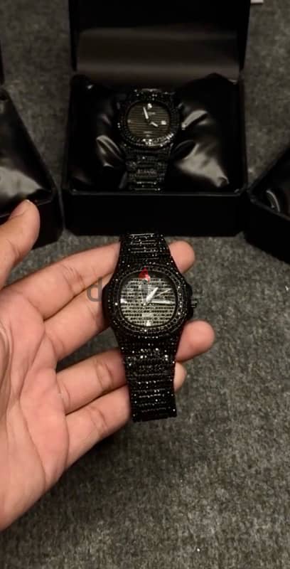 black crystal watch 0