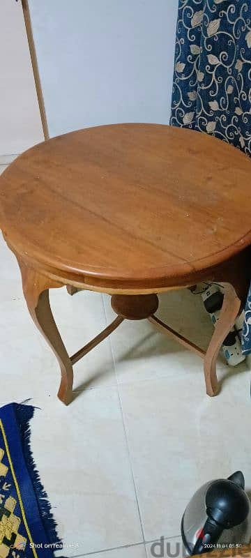 Small Wooden Round Table 0