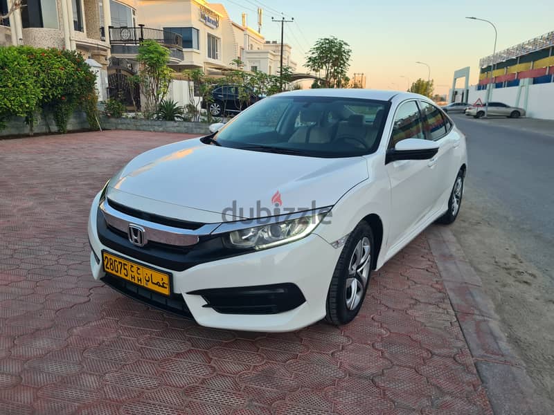 90 RO monthly Honda Civic 2018 Oman dealer service Full insurance 4