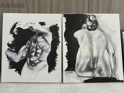 ten pieces of painting with diffrent sizes