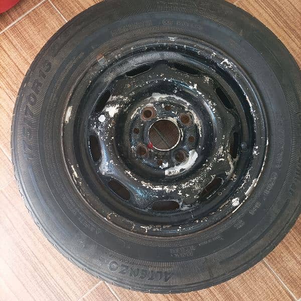 tyre with rim, size 13 0