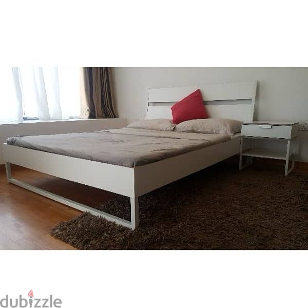 bed and side table 0