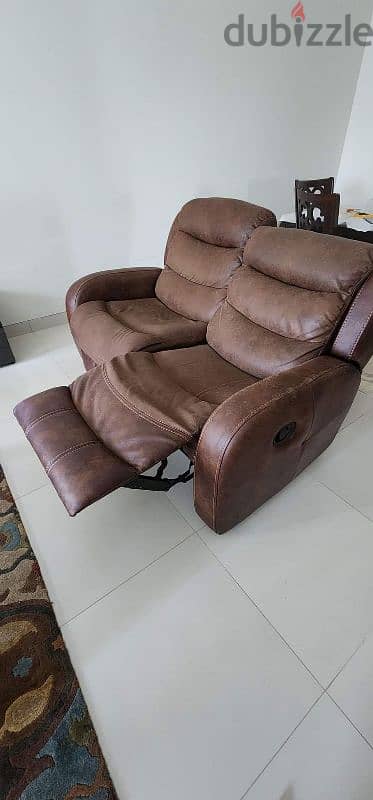 recliner two seater sofa. Good condition. 3