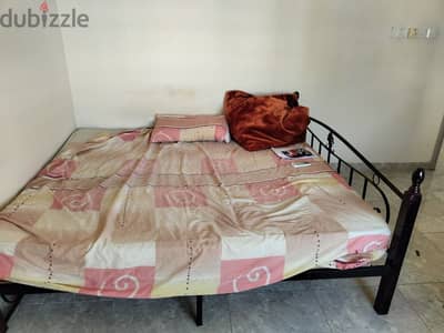 Double Bed with Mattress pillos sheet