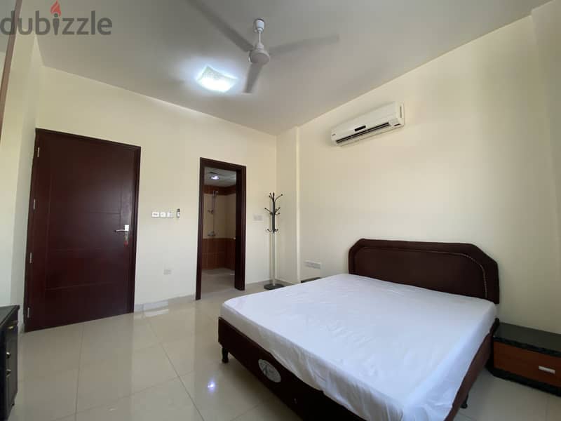 Fully Furnished spcious clean room + attached bathroom in Al Ghubrah 1