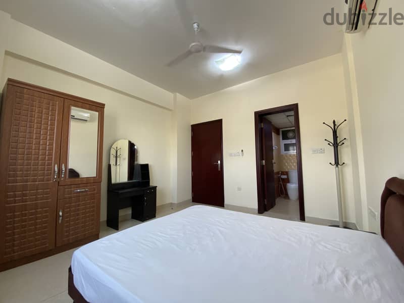 Fully Furnished spcious clean room + attached bathroom in Al Ghubrah 2