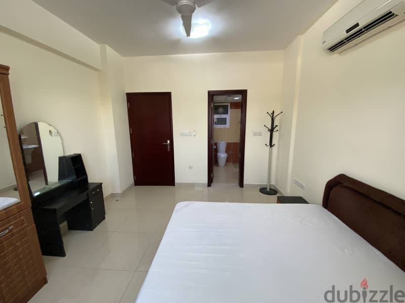 Fully Furnished spcious clean room + attached bathroom in Al Ghubrah 4