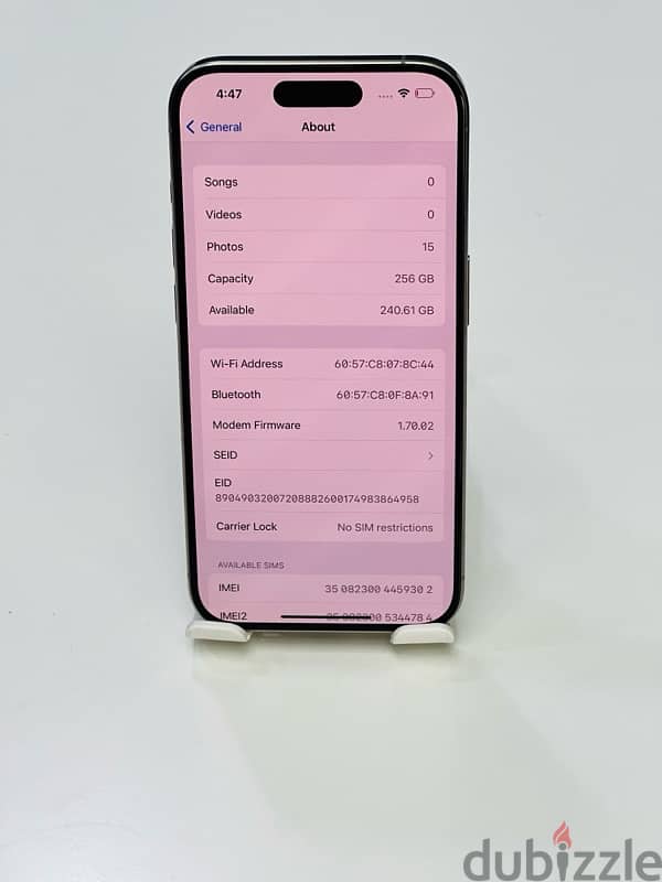 iPhone 15pro 256GB | with apple warranty | 100% battery 3