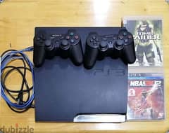 Sony PlayStation 3 silm, 150GB with Two controllers and Two games. . . 0