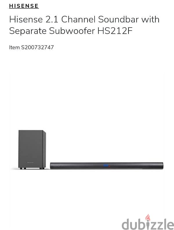 Hisense 2.1 Soundbar AS NEW 3